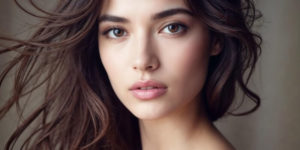 Jeune femme sans maquillage